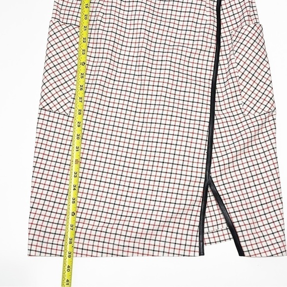 NWT Band of Outsiders Woman Ivory and Multi Color Checker Pattern Dress S - Picture 15 of 16